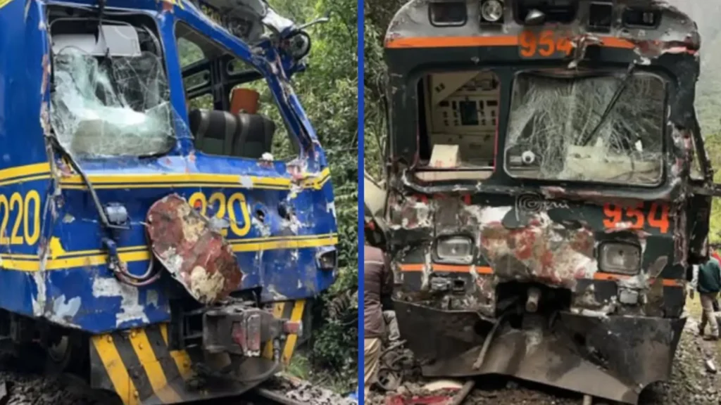Choque Frontal De Trenes En Ruta A Machu Picchu