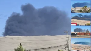 Incendio De Neumáticos En Vertedero