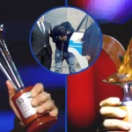 Robo Gaviota Oro Y Antorcha de Plata