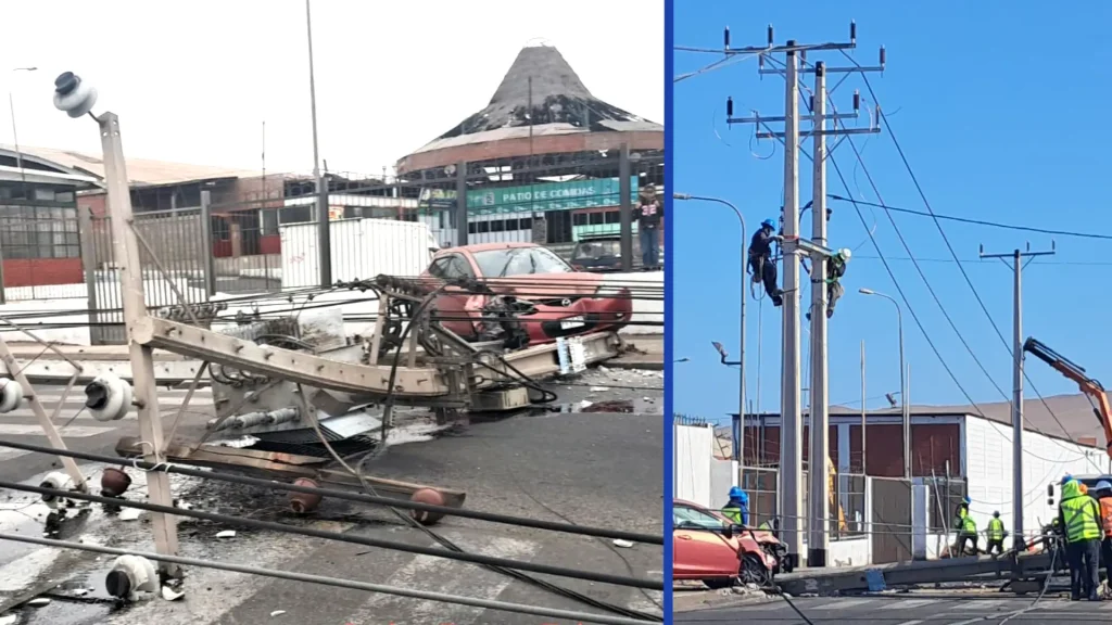 Violento Choque Derriba Subestación